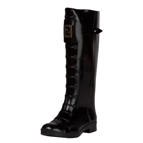 fendi thigh high boots price|fendi lace up rain boots.